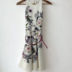 Ted Baker White Floral Dress with Belt